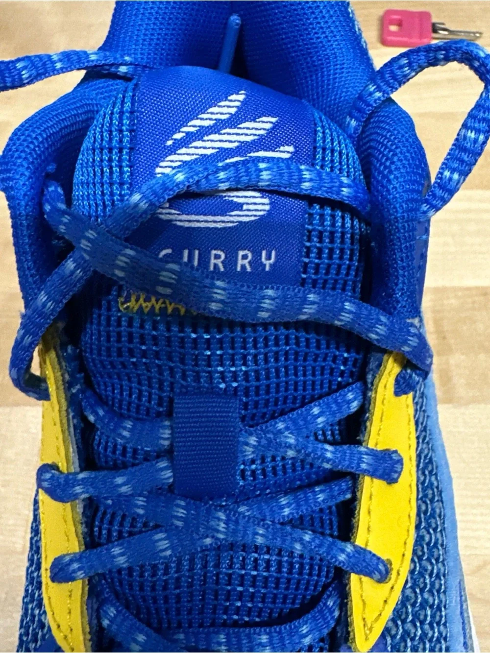 Under Armour Kids Blue, Yellow & White Athletic Sneakers Step Curry’s